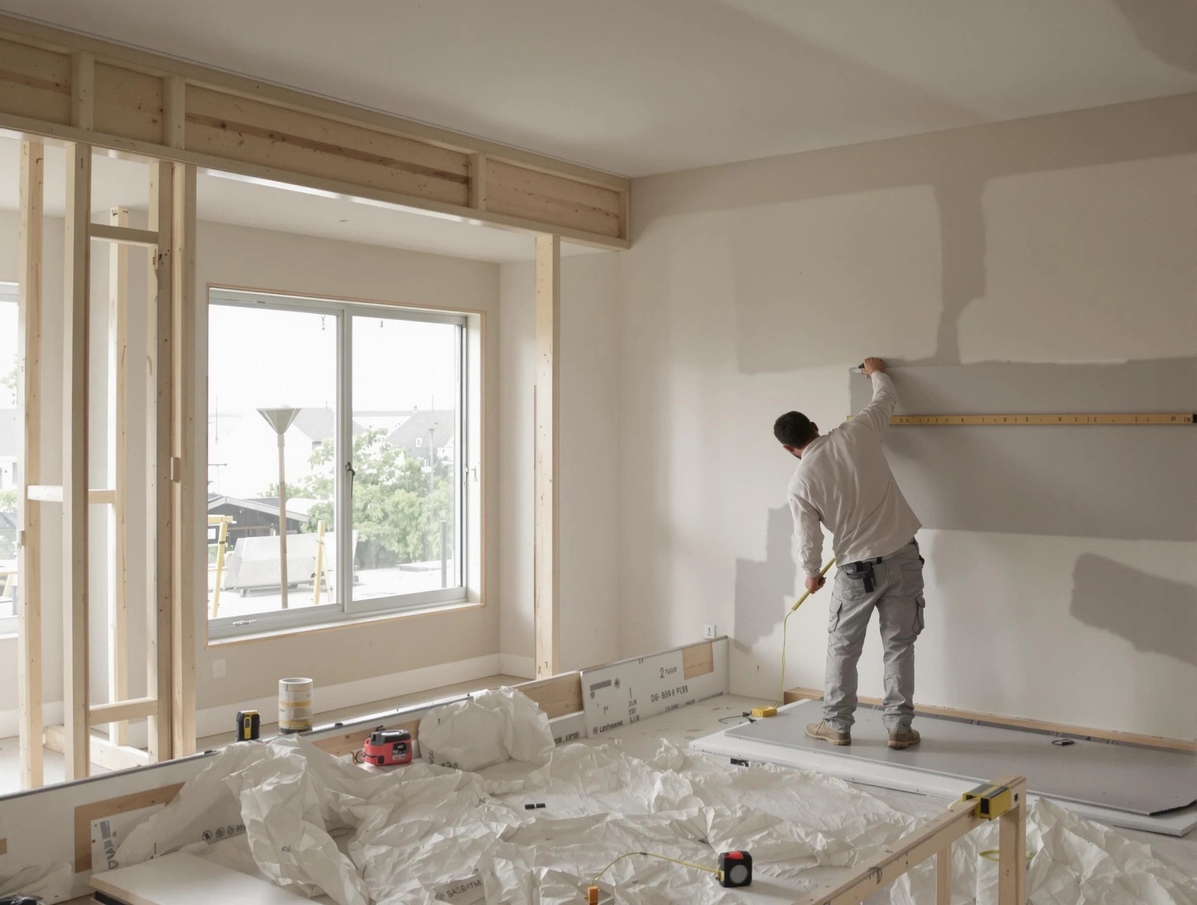 Avon House Painters installing new drywall in Avon, OH