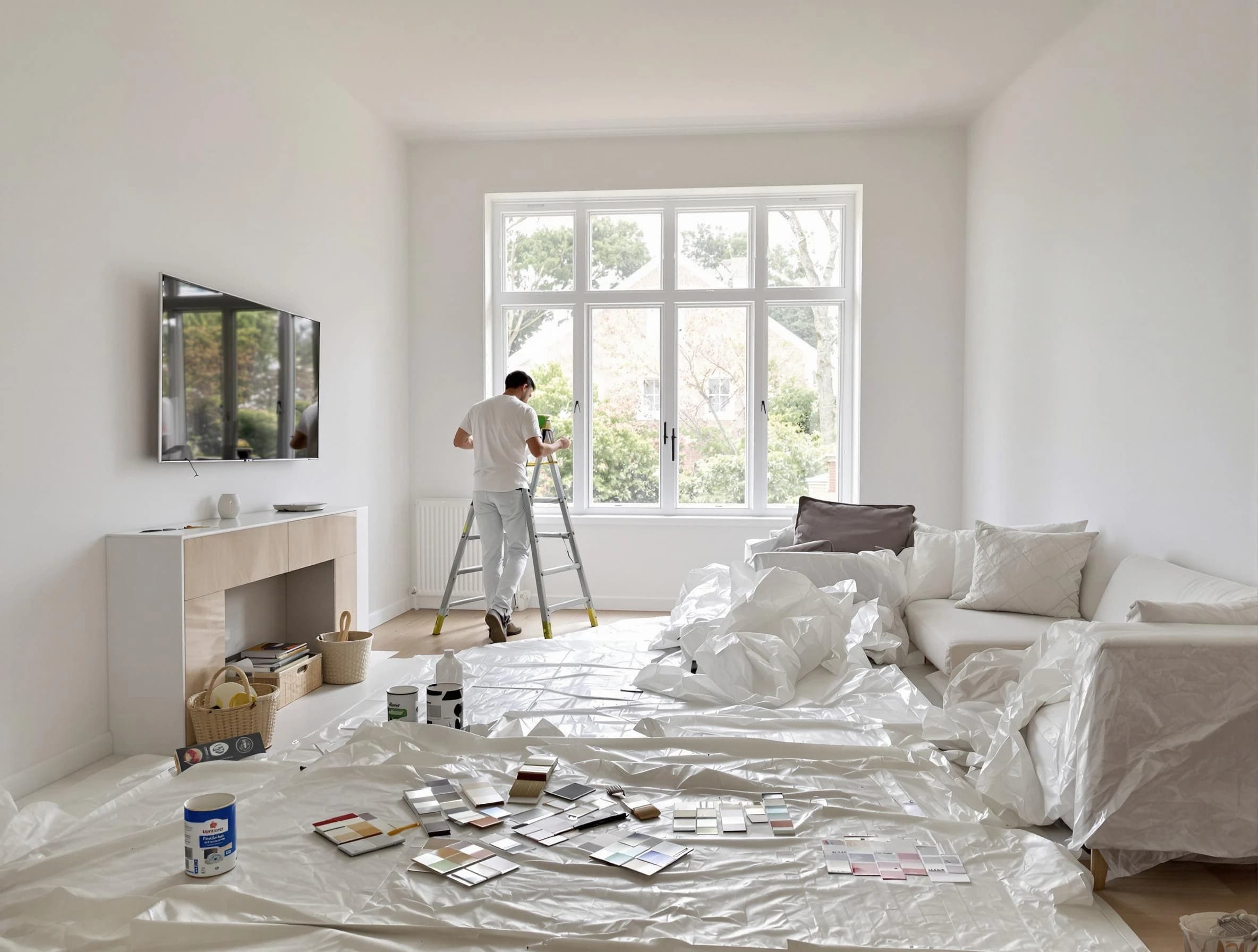 Avon House Painters professional applying interior paint in Avon, OH