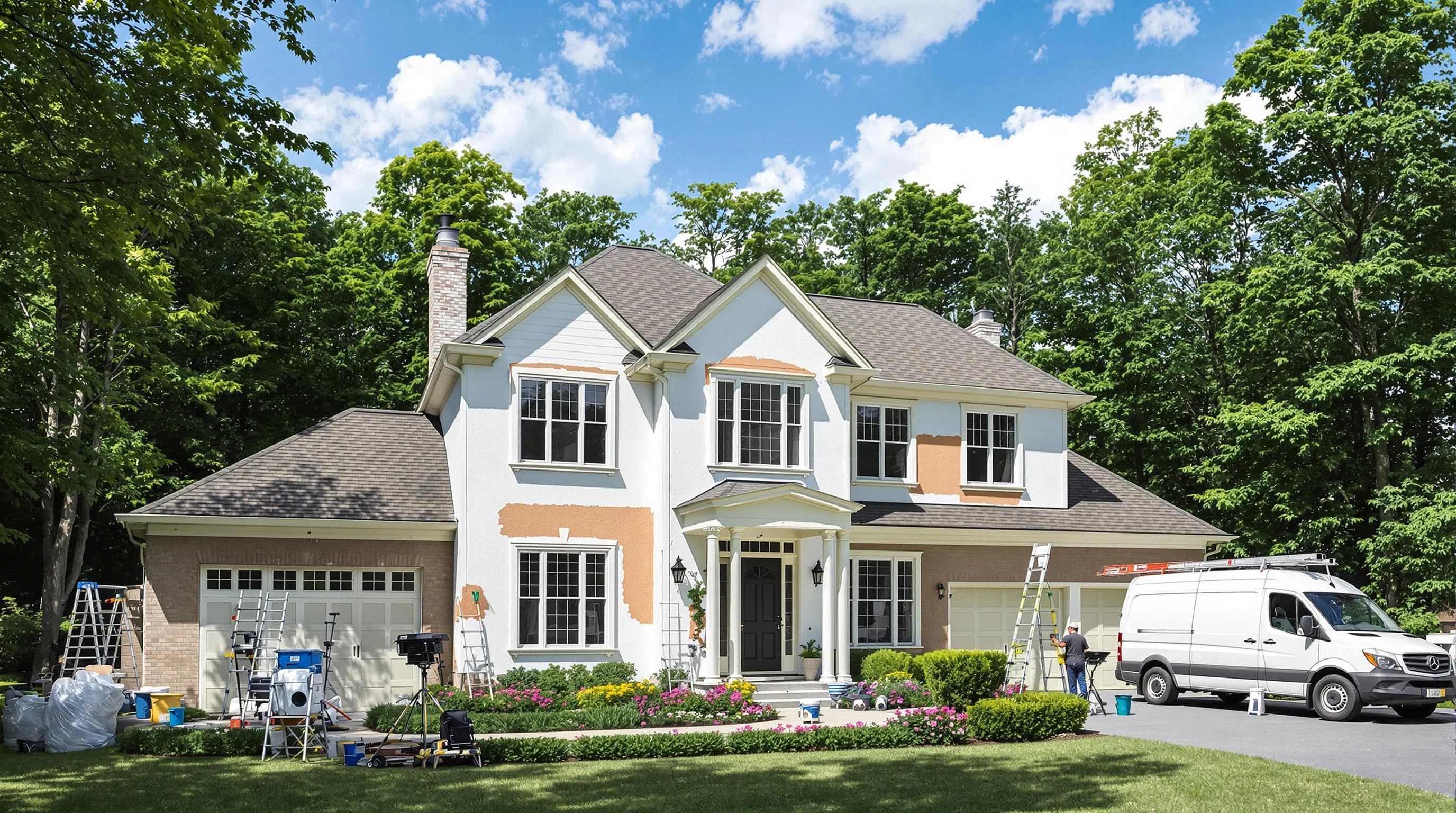 Avon House Painters painting crew working in Westlake, OH